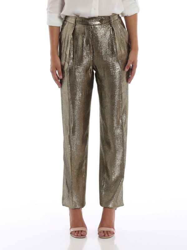 The Best Shops ALBERTA FERRETTI: Pantaloni sartoriali - Pantaloni eleganti in seta effetto repltile